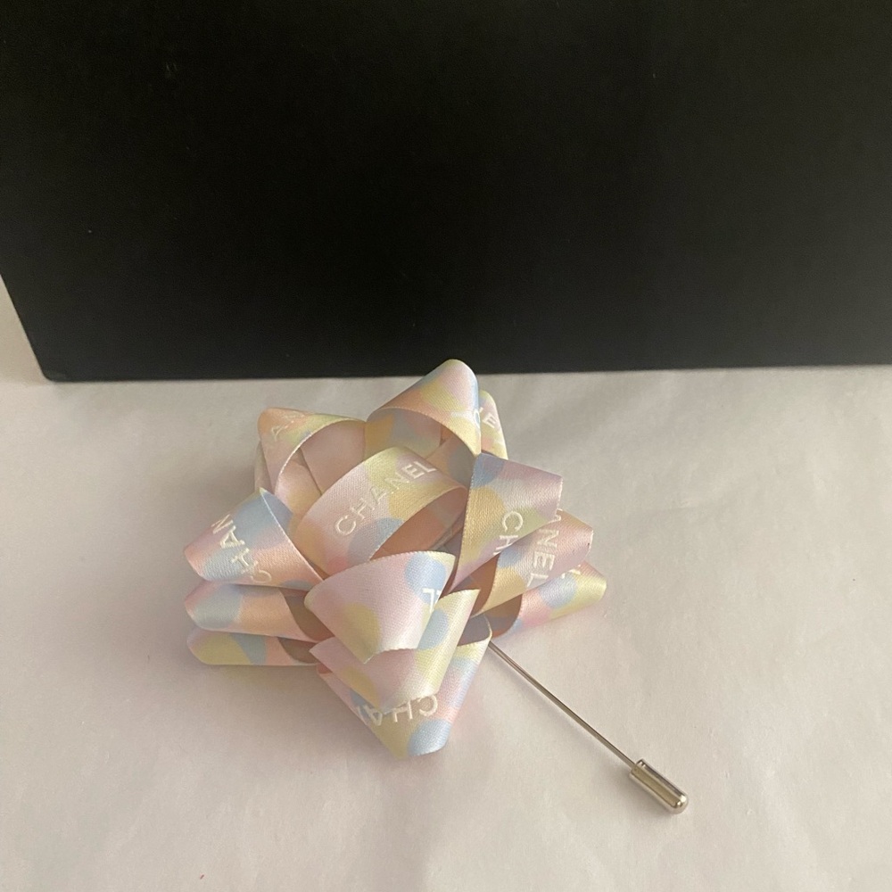 Multicolor Ribbon Bow Brooch Pin - Picture 2 of 8
